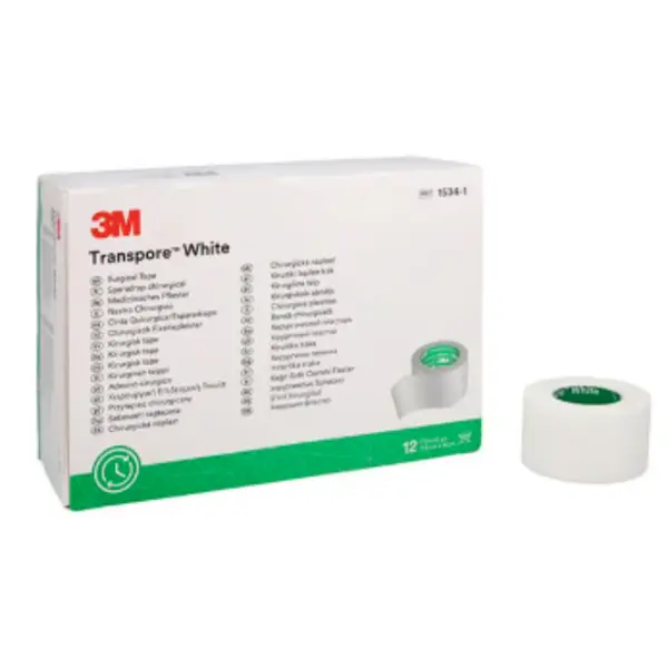 Tape, Transpore Surgical Paper/Plastic 1"x10yd White NS 3M 1534-1
