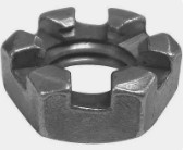 1 1/8" - 12 HEX JAM SLOTTED NUT SAE J995 GR 2 PLAIN PER PRINT