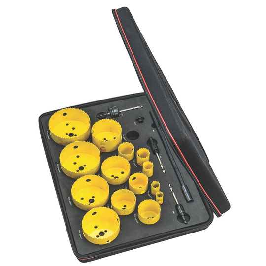 STARRETT KDC15061-N DCH Industrial Kit w/ 15 Hole Saws and 5 Accessories