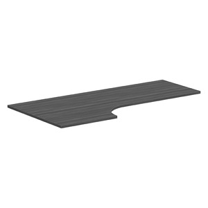 PLT723624L 72" CORNER EXTENSION WORK SURFACE TOP: LEFT-  COASTAL GRAY