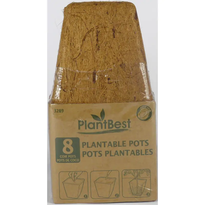 Halifax Seed Company - Biodegradable Square Coconut Coir Pots