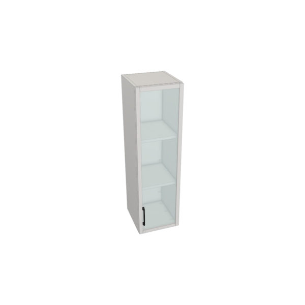 Fresno Pure White Box  Glass Door Wall Cabinet Kit - 12”x 42” X 13”