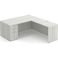 Classic L-Shape Desk 78" x 71" with Box/Box/File Pedestal - Silver Birch