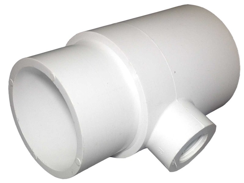 Allied Innovations PVC FITTING TEE 2" SLIP X 2" SPIGOT X 1/2" FPT