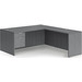 CLALD2041- Classic L-Shape Desk 71" W x 30" D with 42" Return and Box/File Pedestal- Newport Gray