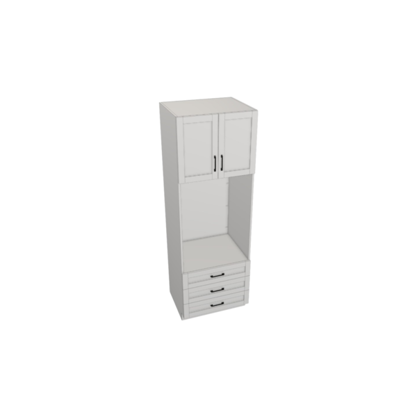 Providence Pure White Box Oven Cabinet Kit - 30” X 90”H X 24”D