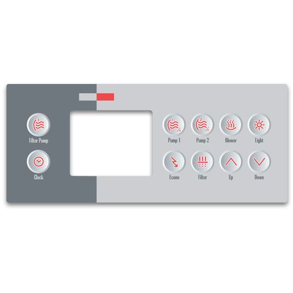 Gecko TSC-4 10-Button Topside Overlay 9916-100761