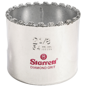 STARRETT KD0218-N 2-1/8'' (54mm) Diamond Grit Hole Saw