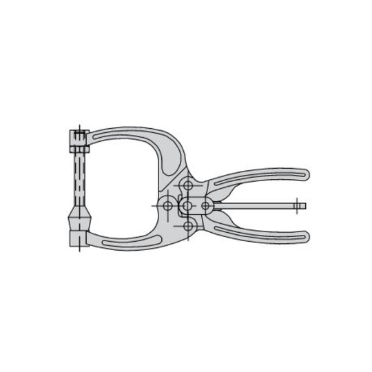 Carr Lane CL-452-PL Forged Toggle Pliers (700lbs) 3" Jaw, Flat Cushion Spindle