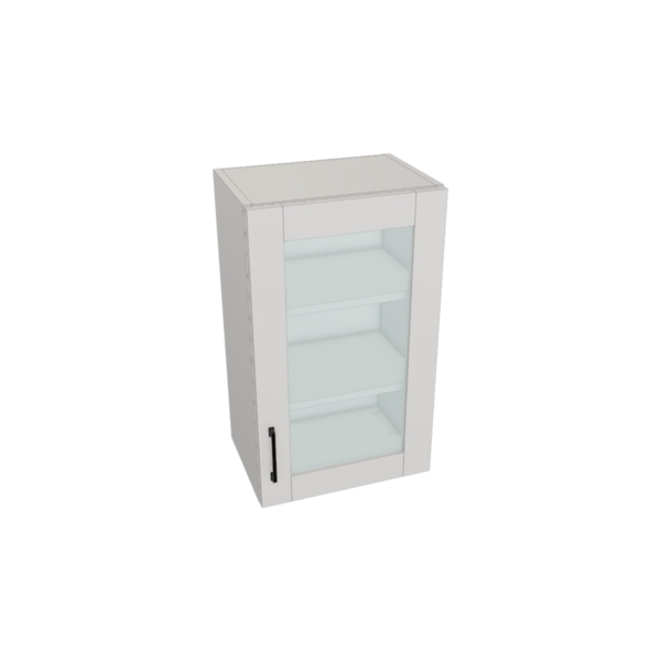 Hampton Pure White Box  Glass Door Wall Cabinet Kit - 18”x 30” X 13”