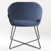 CHK68081BLU0701 - SARON GUEST CHAIR - Blue with sled X-base