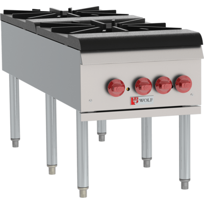 Wolf Range WSPR2F Stock Pot Range 18" W X 49" D X 22" H
