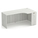 PL181R 66" PORKCHOP CREDENZA-RIGHT- SILVER BIRCH