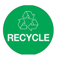 3" GREEN CIRCLE "RECYCLE" LABELS 500/RL   DL1310