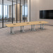 PALBS4168N - 14 ft. Classic Boat Shape Conference Table with Brushed Palmer Base