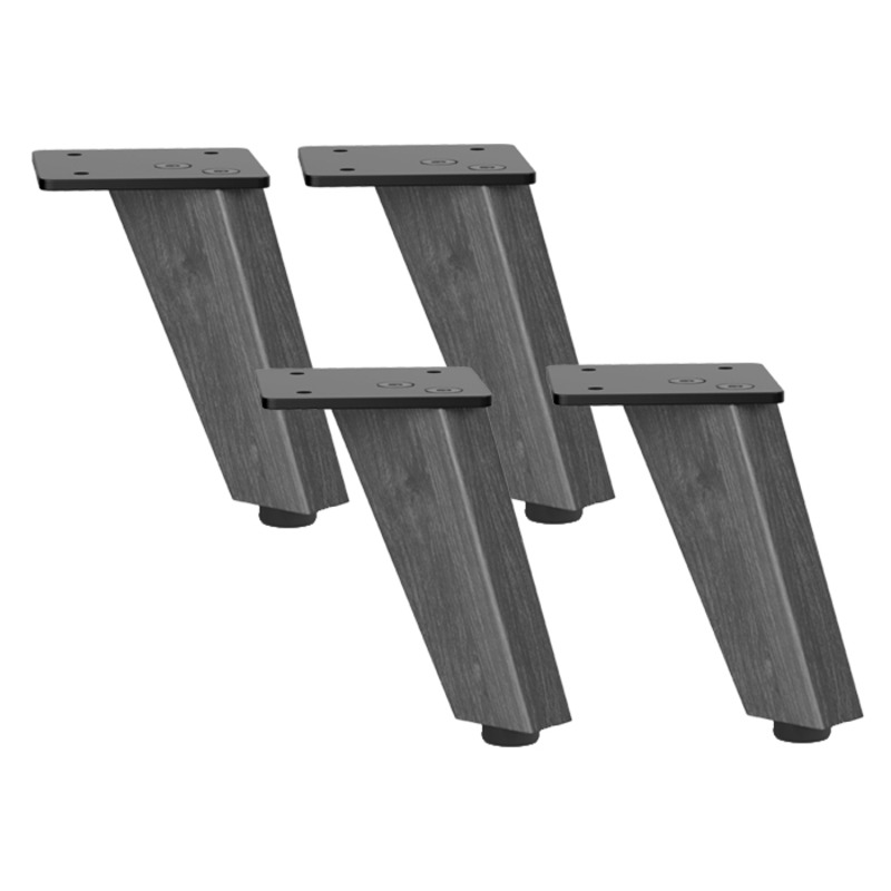 PLTAWRLEG SMALL ANGLED WOOD LEGS- Newport Gray