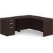 CLALD1005L- Left-Handed Classic L-Shape Workstation 66" W x 24" D with 42" Return and Box/Box/File Pedestal- Espresso