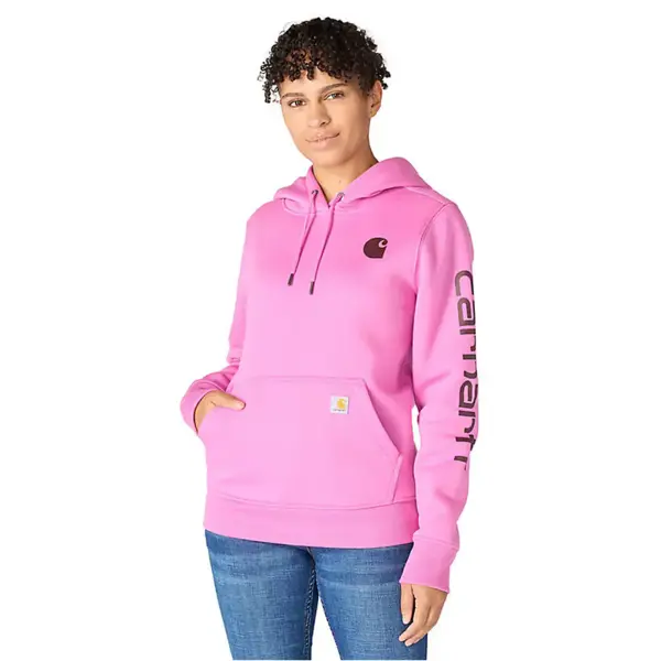 CARHARTT 102791 - Relaxed Fit Midweight Logo Sleeve Graphic Sweatshirt -   Electric Fuchsia