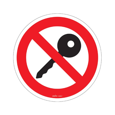 Turn Off Engine Sign - 12" x 12" - Vinyl - Pictogram