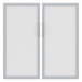 PL152SGD - GLASS DOOR KIT- Silver Frame