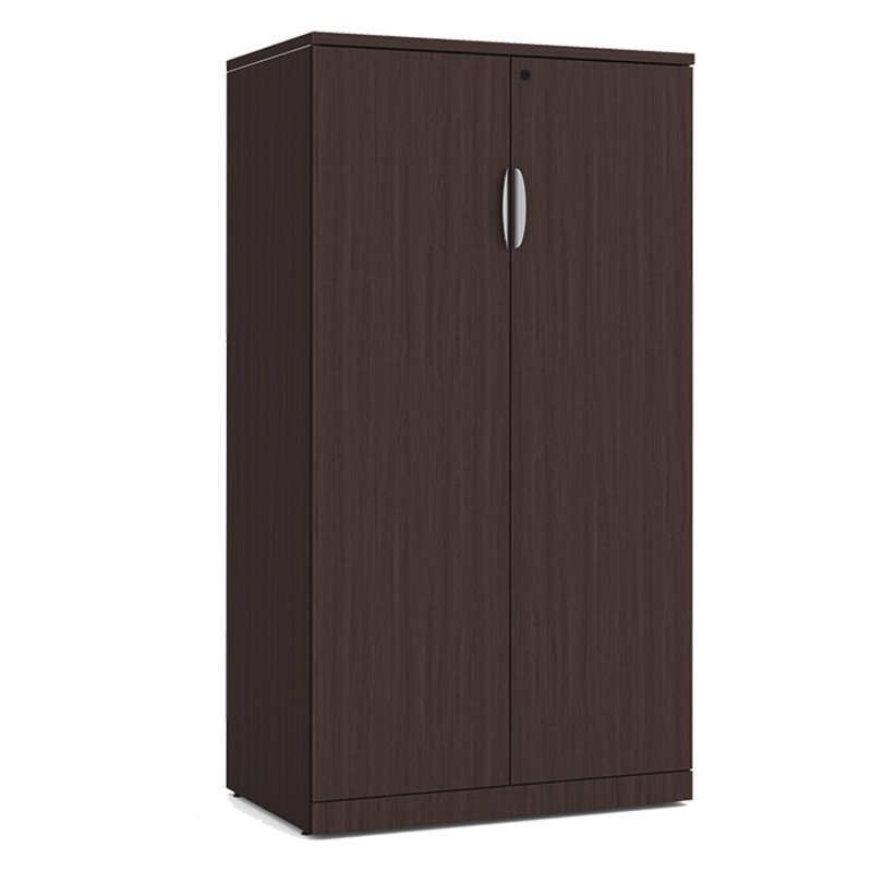PL151 TWO DOOR 65"H STORAGE CABINET- Espresso