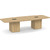 10' Classic Boat Shape Conference Table with Cube Base - Aspen