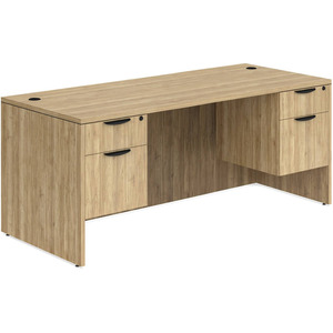 CLASD1029- Classic Desk 71" W x 30" D with Two Hanging Pedestals- Aspen