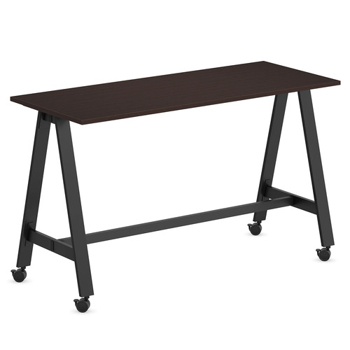 Signature Bistro Table 24" x 72" - Espresso with Black Legs