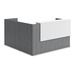 CLALD1056NNPGWHT, 73"x72" L Shape Reception Station with Deluxe Transaction Top - Newport Gray