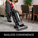 Sanitaire SC5845D in use, bagless convenience