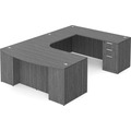 Classic Plus U-Shape Bowfront Executive Workstation 107" x 71" Right Hand - Newport Grey