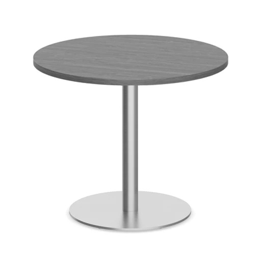 Round Brushed Metal Base