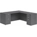 CLALD2048- Classic L-Shape Desk 71" W x 36" D with 42" Return and 2 Full Pedestals- Coastal Gray