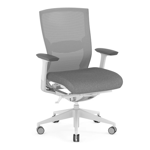Propel Office Chair - White Frame with Grey Seat