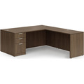 Classic L-Shape Desk 72" x 60" with Box/Box/File Pedestal - Modern Walnut