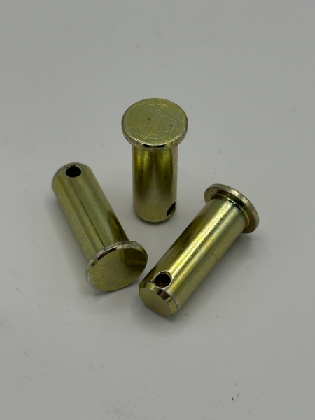 9.47MM X 27.22MM HARDENED CLEVIS PIN 1010 STEEL CASE HARDENED ZINC YELLOW PER PRINT