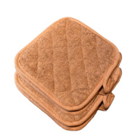FSE 40-1208 Pot Holder, Brown, Cotton, Square, 8" x 8" (4/Pk.)
