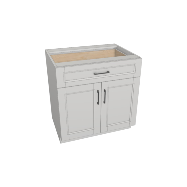 Vail Pure White Box  Base Kit - 33"X 34 1/2”H X 24”D