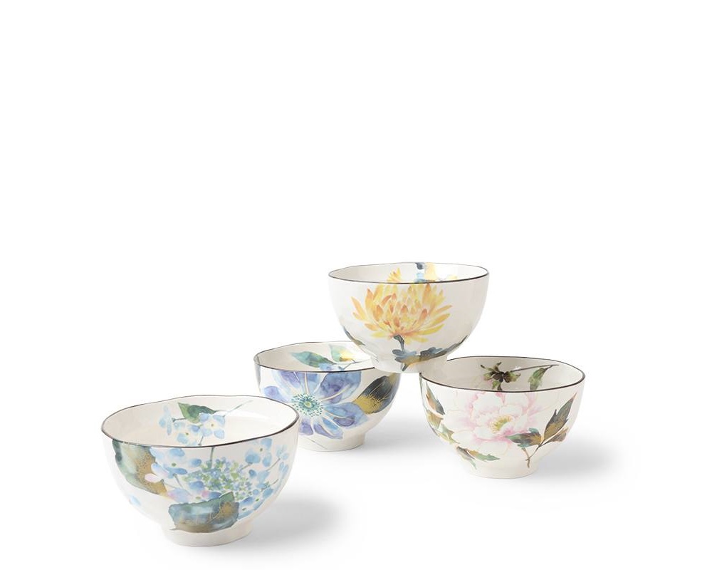 Floral Summer Rice Bowl Set