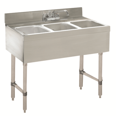  ADVANCE TABCO CRB-33C UNDERBAR BASICS SINK UNIT 3-COMPARTMENT V