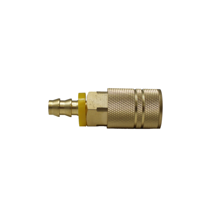 6-Ball Brass Coupler (3/8" Body, 3/8" Push On Barb) Bulk Packed