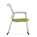 Propel Guest Chair - White Mesh Back with Green Seat