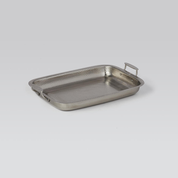 Hammered Stainless Steel Serving Pans