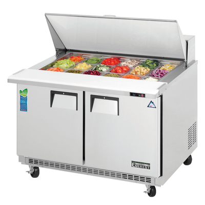 Everest EPBR2 Swing Top Prep Table 18 Pans, 115v, NSF - 13 cu. ft.