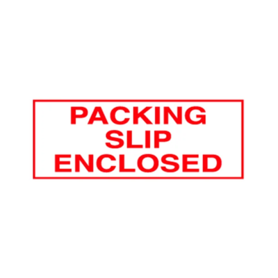 Packing Slip Enclosed Label - 1-1/2" x 4" - Red