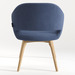 CHK68088BLU0701 - SARON GUEST CHAIR - Blue with wood base