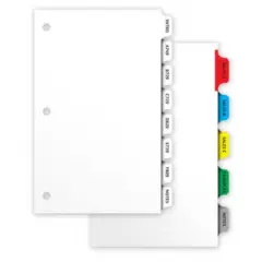 WHITE INDEX TABS, 90#, XEROX 3R4568, 250 SETS/CS INDEX TABS, (XEROX 3R4568)