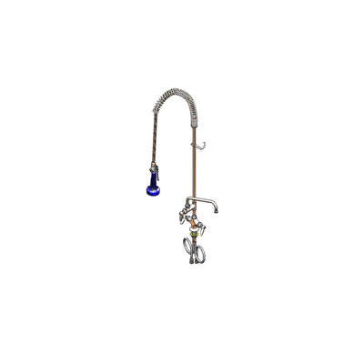 T&S Brass B-0113-A06-08 Easyinstall Pre-Rinse Unit Single Hole Deck Mount Base Mixing Faucet