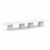 20' Classic Boat Shape Conference Table with Cube Base - White Top, Silver Birch Base
