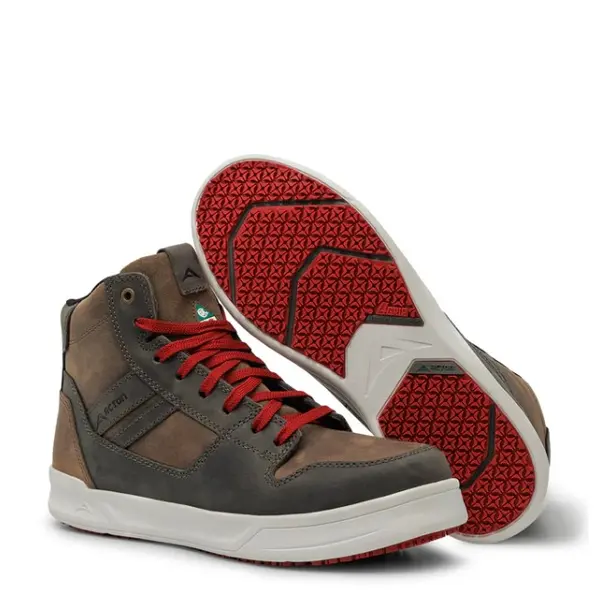 ACTON 9313/15 - Freestyle kick, grey/khaki | 6'' Urban Work Shoes